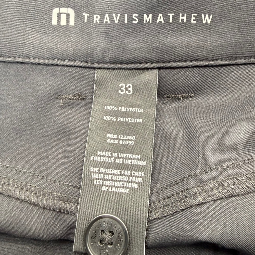 Travis Mathew Pants Mens 33 Black Open To Close 1MT435 Golf Performance Stretch - Picture 5 of 13